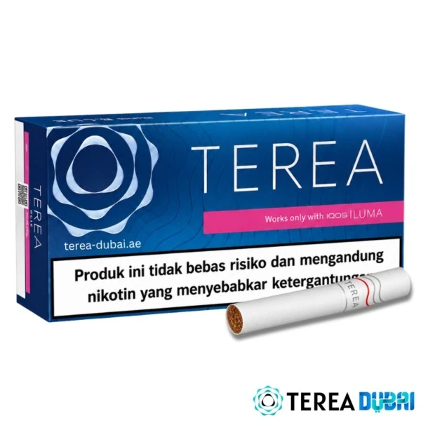 TEREA Blue Indonesia pack of 20 sticks, real tobacco blend with cold menthol, enriched with peppermint, in Dubai