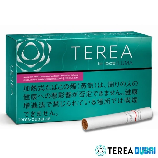 TEREA Menthol Japan pack of 20 sticks, deep menthol with peppermint and a creamy note, in Dubai