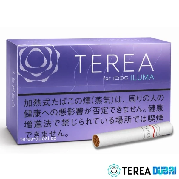 TEREA Purple Menthol Japan pack of 20 sticks, refreshing menthol with a blueberry aroma, in Dubai