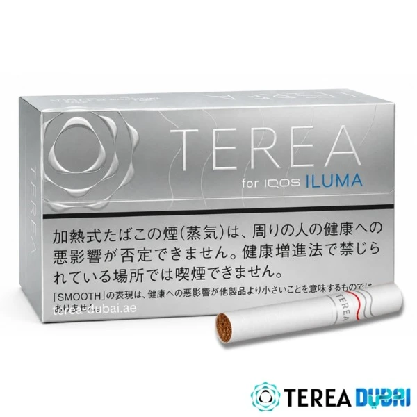 TEREA Smooth Regular Japan pack of 20 sticks, roasted tobacco with black tea and woody aroma, in Dubai